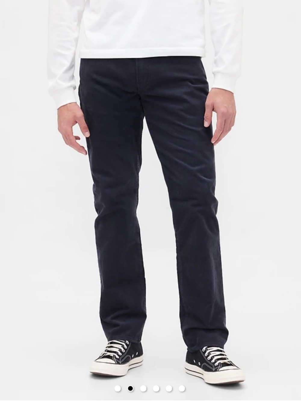 GAP Men's Navy Corduroy Straight-Leg Pants